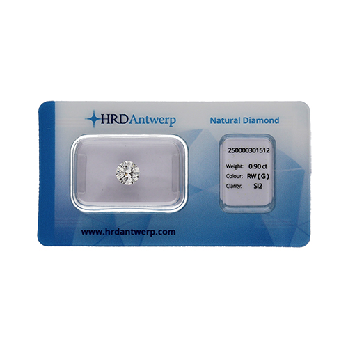 Diamante HRD certificado 0,90ct G SI2