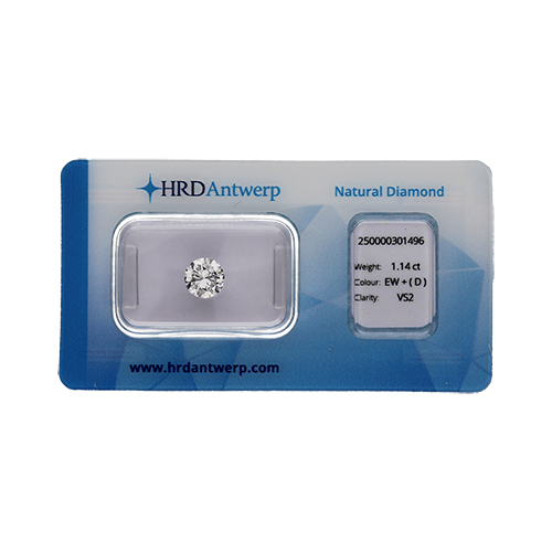 Diamante HRD certificado 1,14ct D VS2