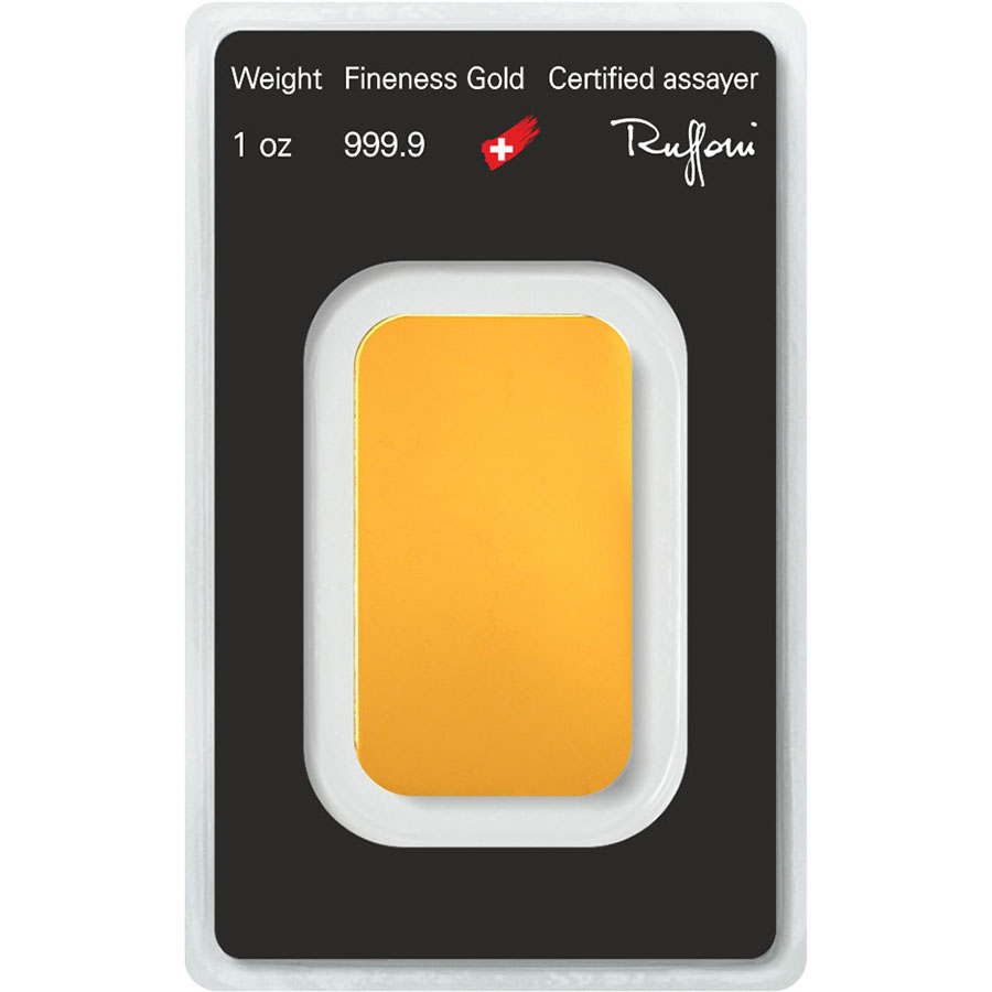 Lingote de Oro Argor-Heraeus Classic de 1oz reverse