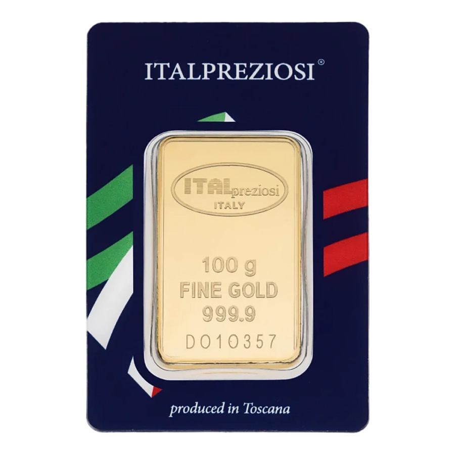 Lingote de Oro Italpreziosi de 100g