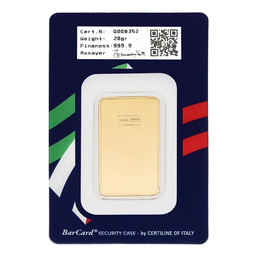 Lingote de Oro Italpreziosi de 20g reverse
