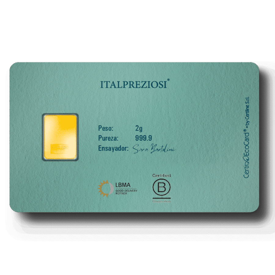 Lingote de Oro Italpreziosi -Comunión- de 2g reverse