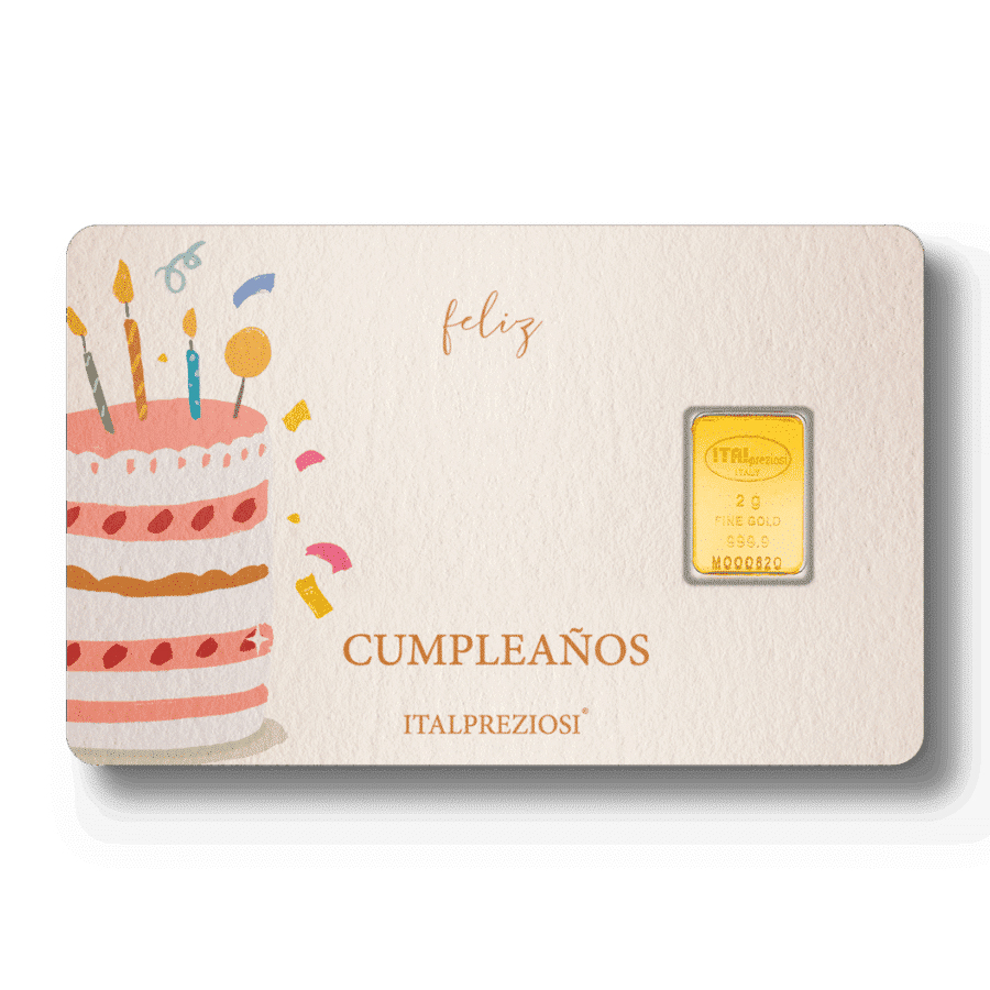 Lingote de Oro Italpreziosi -Cumpleaños- de 2g