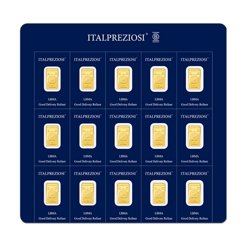 Lingote de Oro Italpreziosi Multipack de 15 x 1g