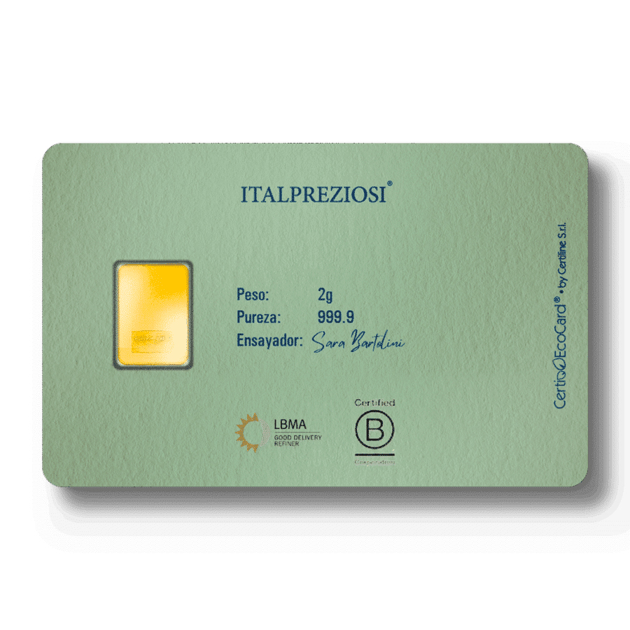 Lingote de Oro Italpreziosi - Nacimiento - de 2g reverse