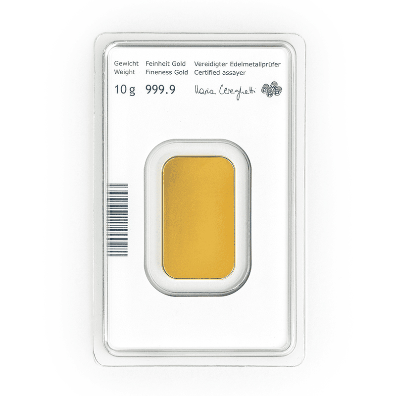 Lingote de Oro Münze Österreich de 10g reverse