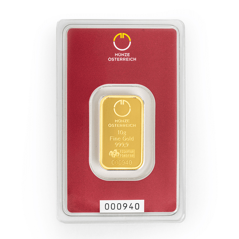 Lingote de Oro Münze Österreich de 10g