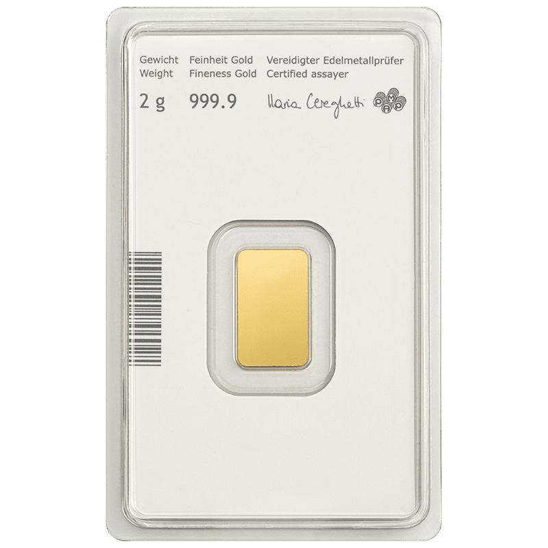 Lingote de Oro Münze Österreich de 2g reverse