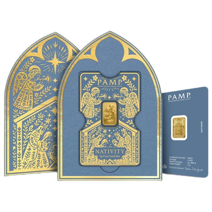 Lingote de Oro PAMP Natividad de 5g 5