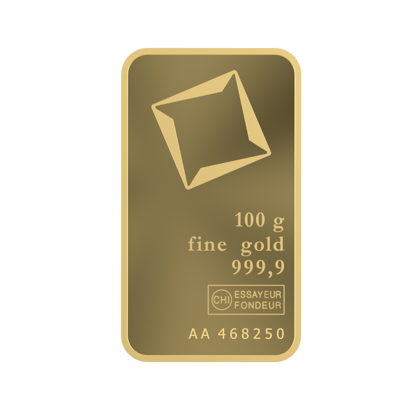 Lingote de Oro Valcambi de 100g 2