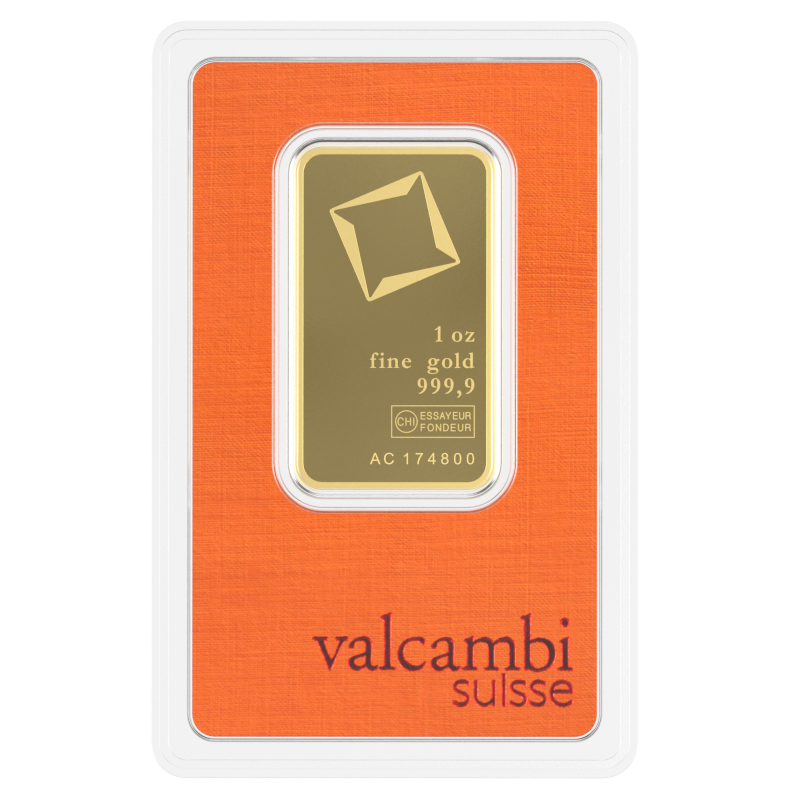 Lingote de Oro Valcambi de 1oz