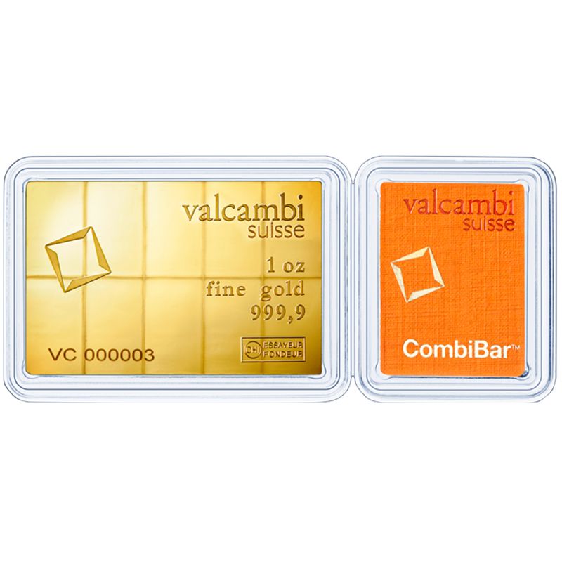 Lingote de Oro Valcambi CombiBar de 1oz