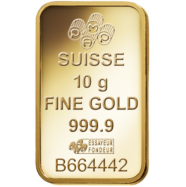 Lingote de Oro PAMP Fortune de 10g reverse