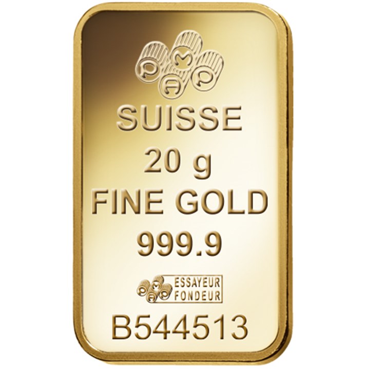 Lingote de Oro PAMP Fortune de 20g reverse