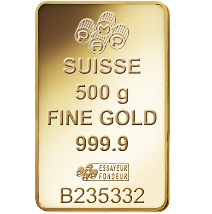 Lingote de Oro PAMP Fortune de 500g reverse