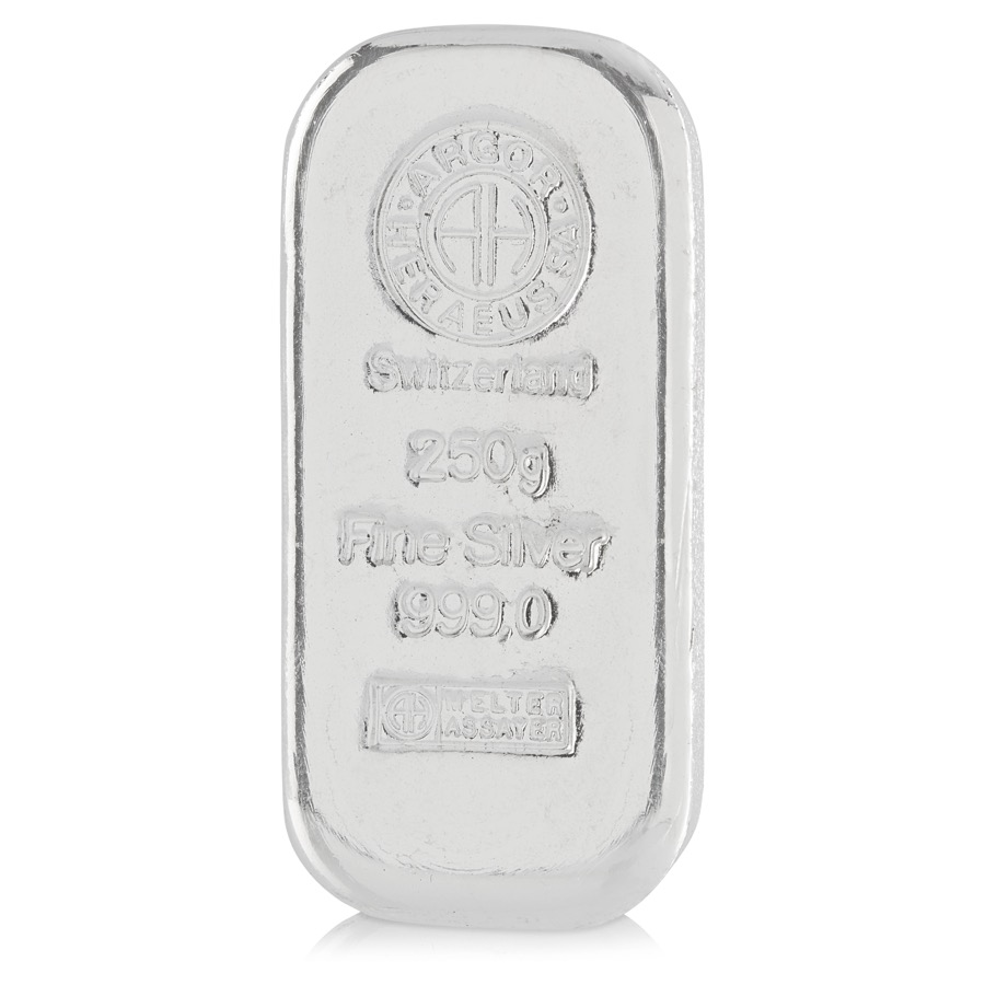Lingote de Plata Argor-Heraeus de 250g