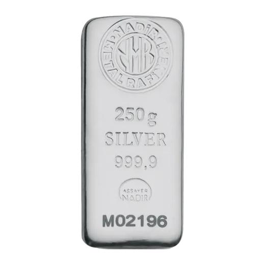 Lingote de Plata Nadir de 250g