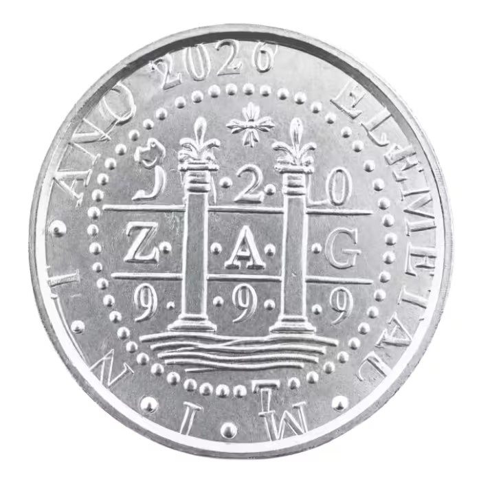 Medalla de Plata Atocha 2026 2 oz reverso