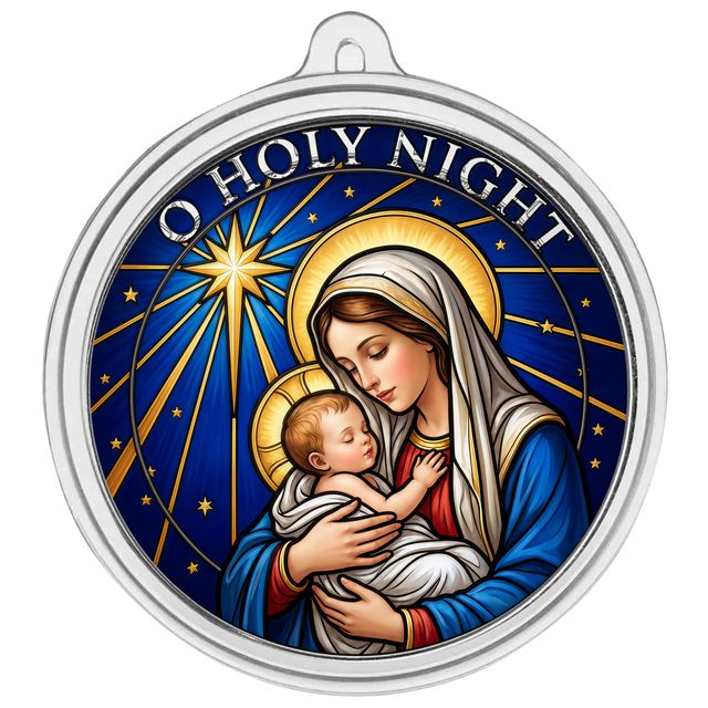 Medalla de Plata Noche Santa - Color 1 oz