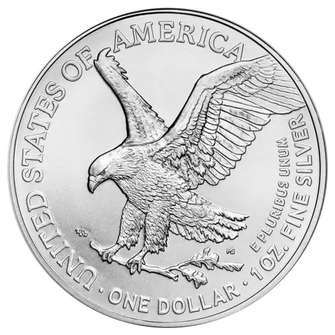 Moneda de Plata American Eagle 2025 1 oz reverse