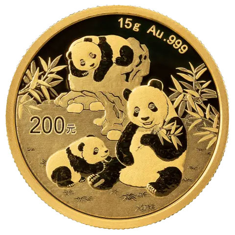 Moneda de Oro Panda 2025 15 g