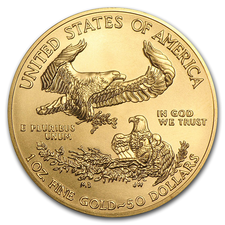 Moneda de Oro American Eagle 2020 1 oz reverse