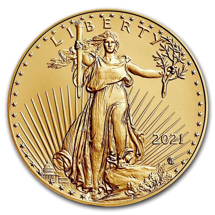 Moneda de Oro American Eagle Tipo 2 2021 1 oz