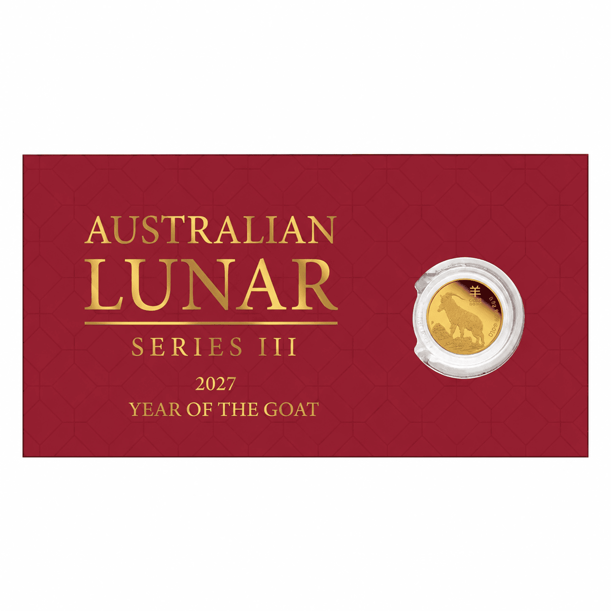 Moneda de Oro Año de la Cabra de Australia 2027 0,5 g