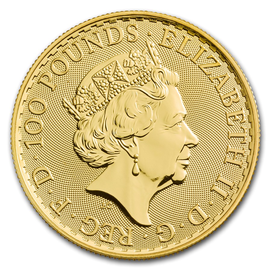 Moneda de Oro Britannia 2018 1 oz reverse