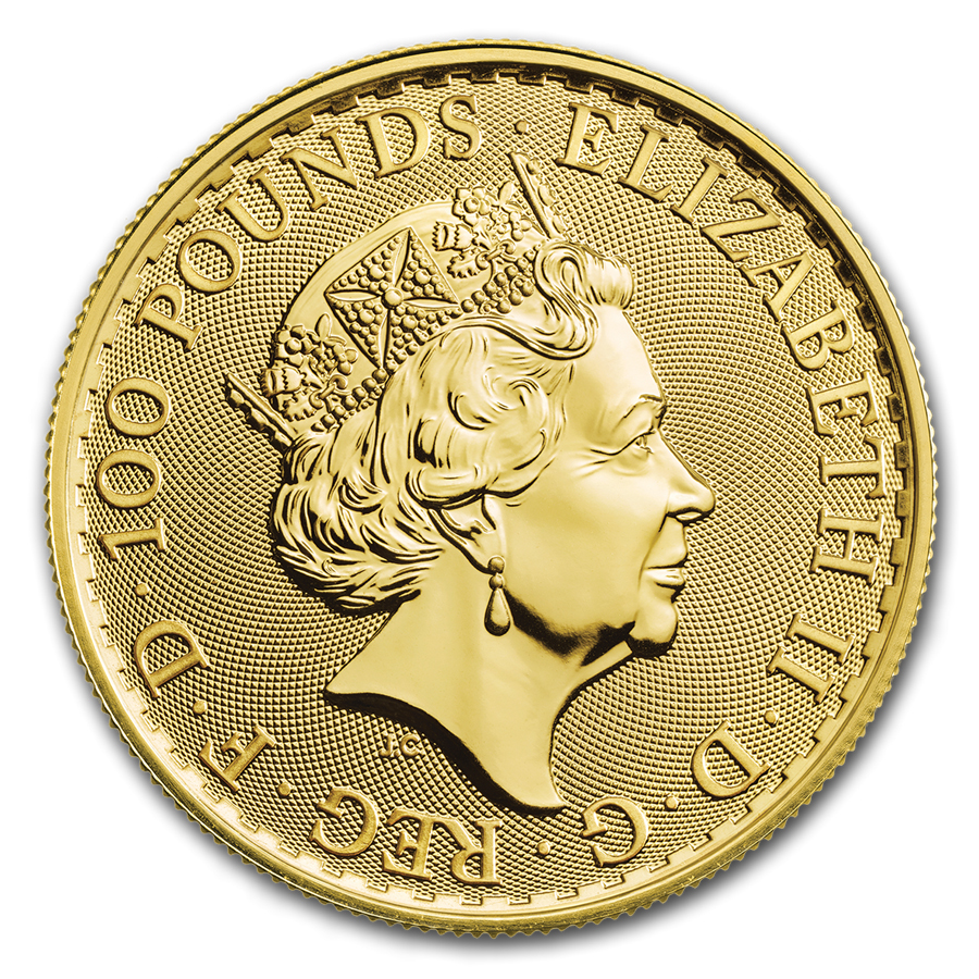 Moneda de Oro Britannia 2020 1 oz reverse