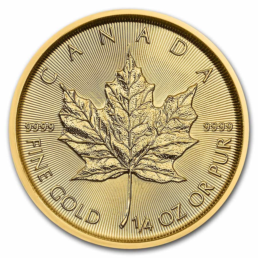 Moneda de Oro Maple Leaf 2022 1/4 oz