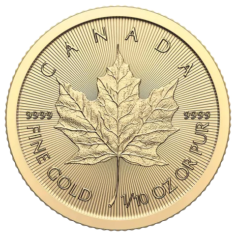 Moneda de Oro Maple Leaf 2024 1/10 oz