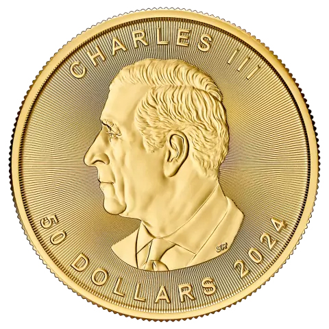 Moneda de Oro Maple Leaf 2024 1 oz reverse
