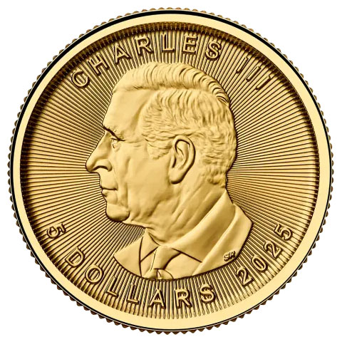 Moneda de Oro Maple Leaf 2025 1/10 oz reverse