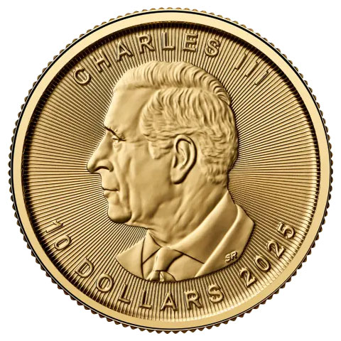 Moneda de Oro Maple Leaf 2025 1/4 oz reverse