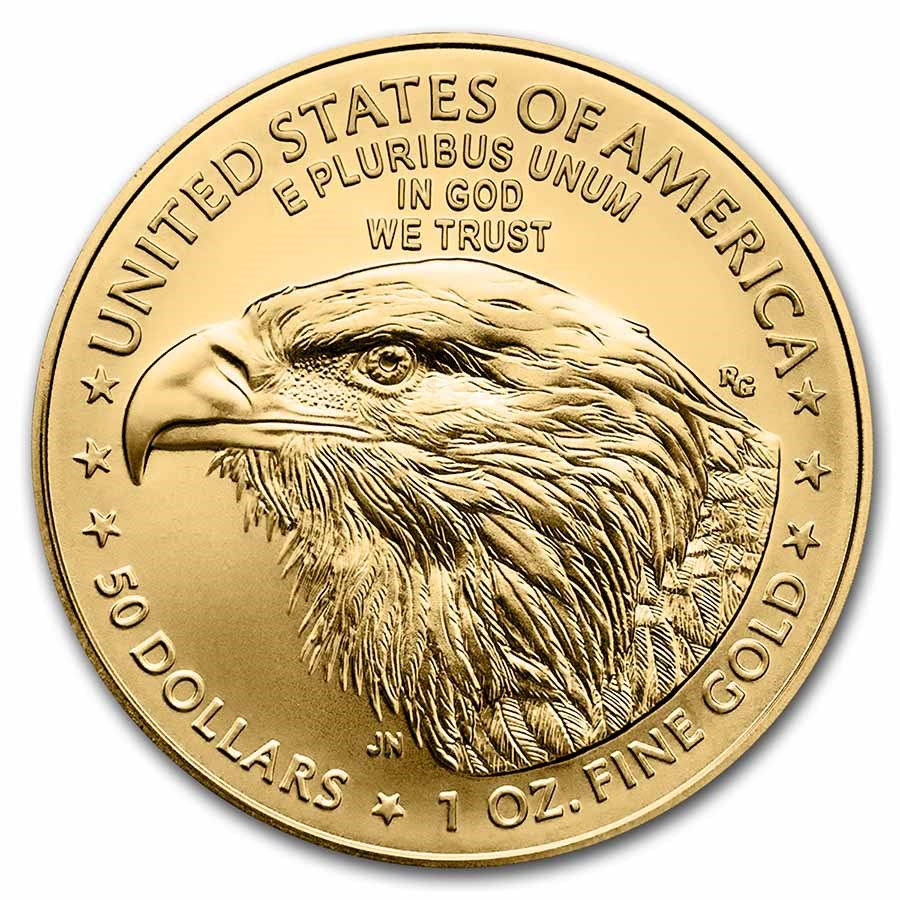 Moneda de Oro American Eagle 2023 1 oz reverse