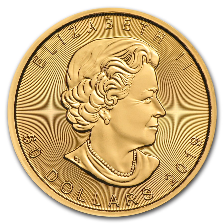 Moneda de Oro Maple Leaf 2018 1 oz reverse