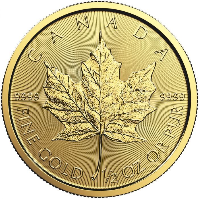 Moneda de Oro Maple Leaf 2020 1/2 oz