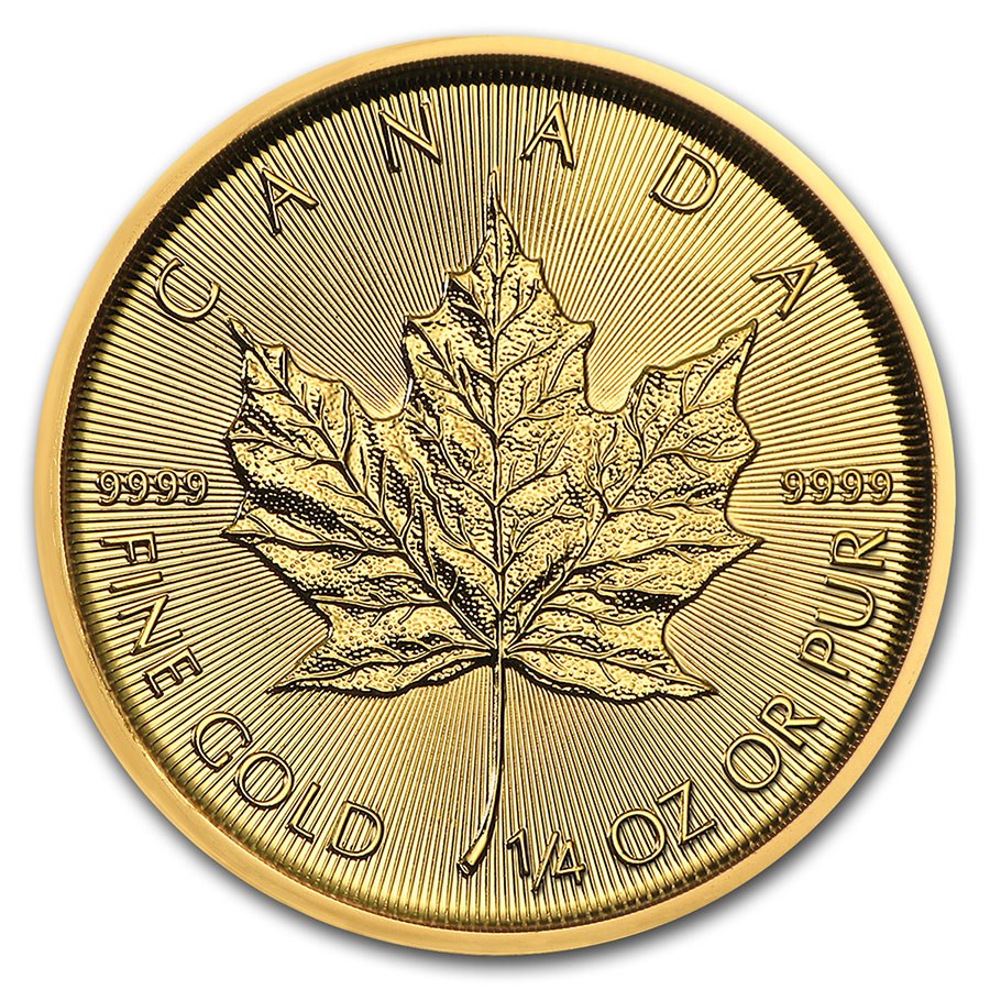 Moneda de Oro Maple Leaf 2021 1/4 oz