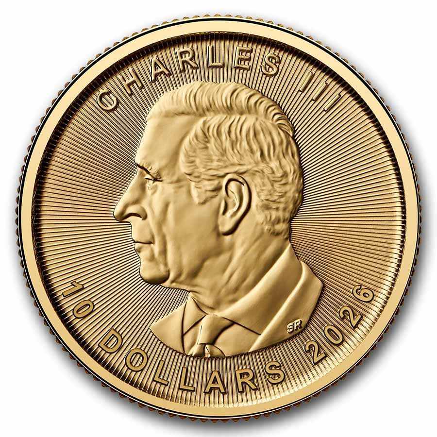 Moneda de Oro Maple Leaf 2026 1/4 oz reverse