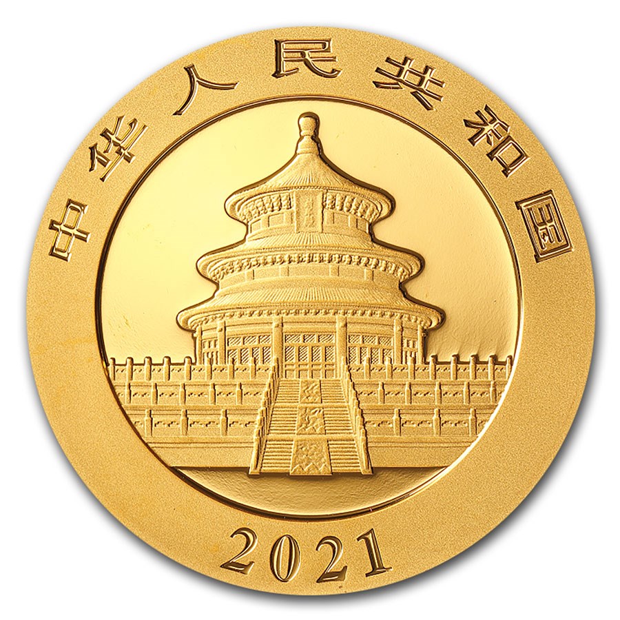 Moneda de Oro Panda 2021