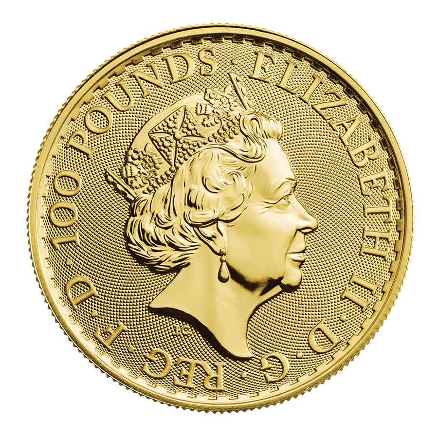 Moneda de Oro Britannia 2023 1 oz reverse