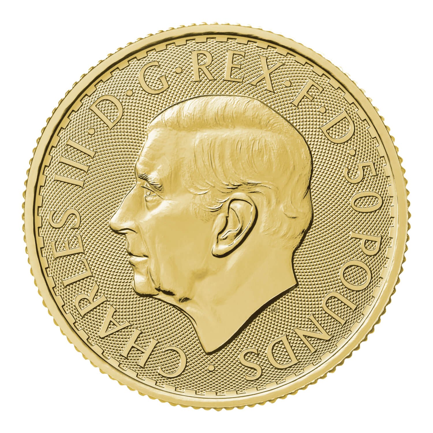Moneda de Oro Britannia KCIII 2025 1/2 oz reverse
