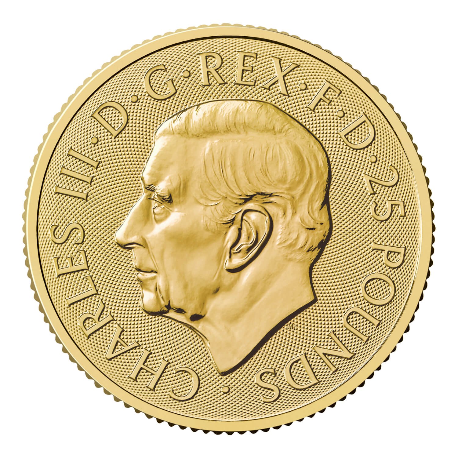 Moneda de Oro Britannia KCIII 2025 1/4 oz reverse