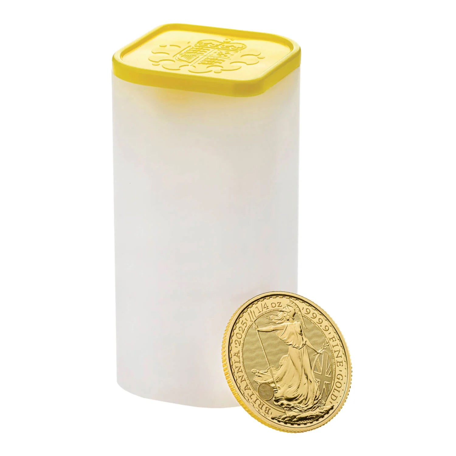 Moneda de Oro Britannia KCIII 2025 1/4 oz tubo
