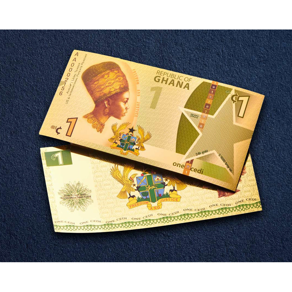 Moneda de Oro 1 Cedi de República de Ghana Justice 1/1000 oz 2