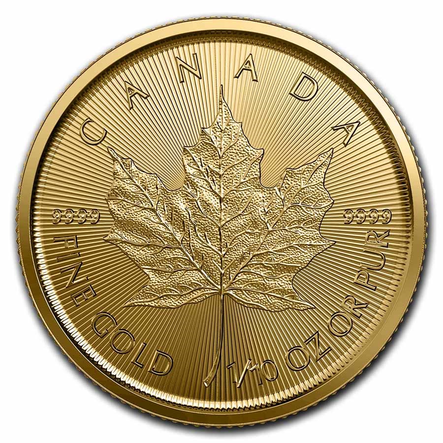 Moneda de Oro Maple Leaf 2023 1/10 oz