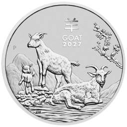 Moneda de Plata Año de la Cabra de Australia 2027 1/2 oz
