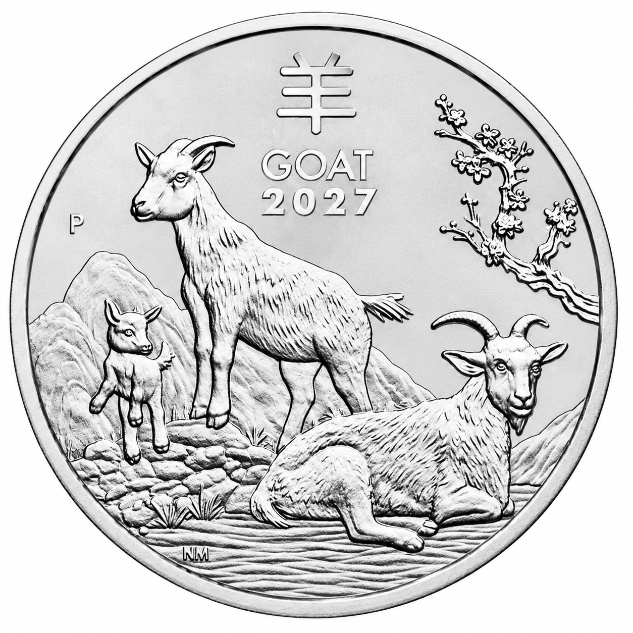 Moneda de Plata Año de la Cabra de Australia 2027 1 oz