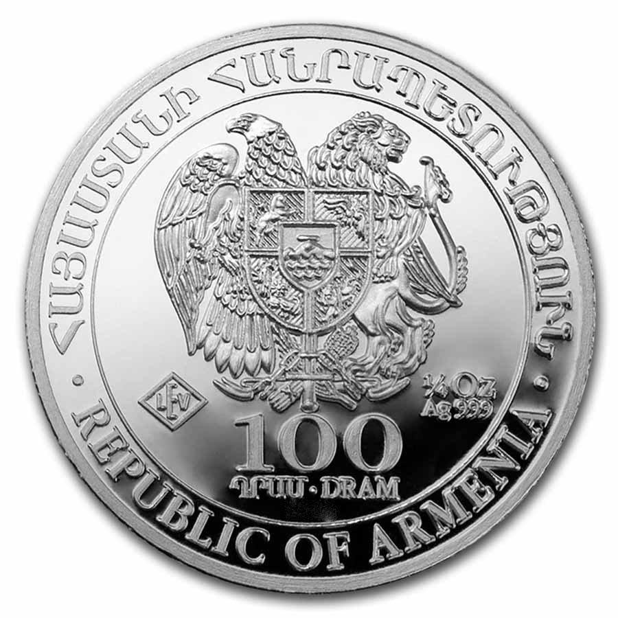 Moneda de Plata Arca de Noé 1/4 oz Años Varios reverse